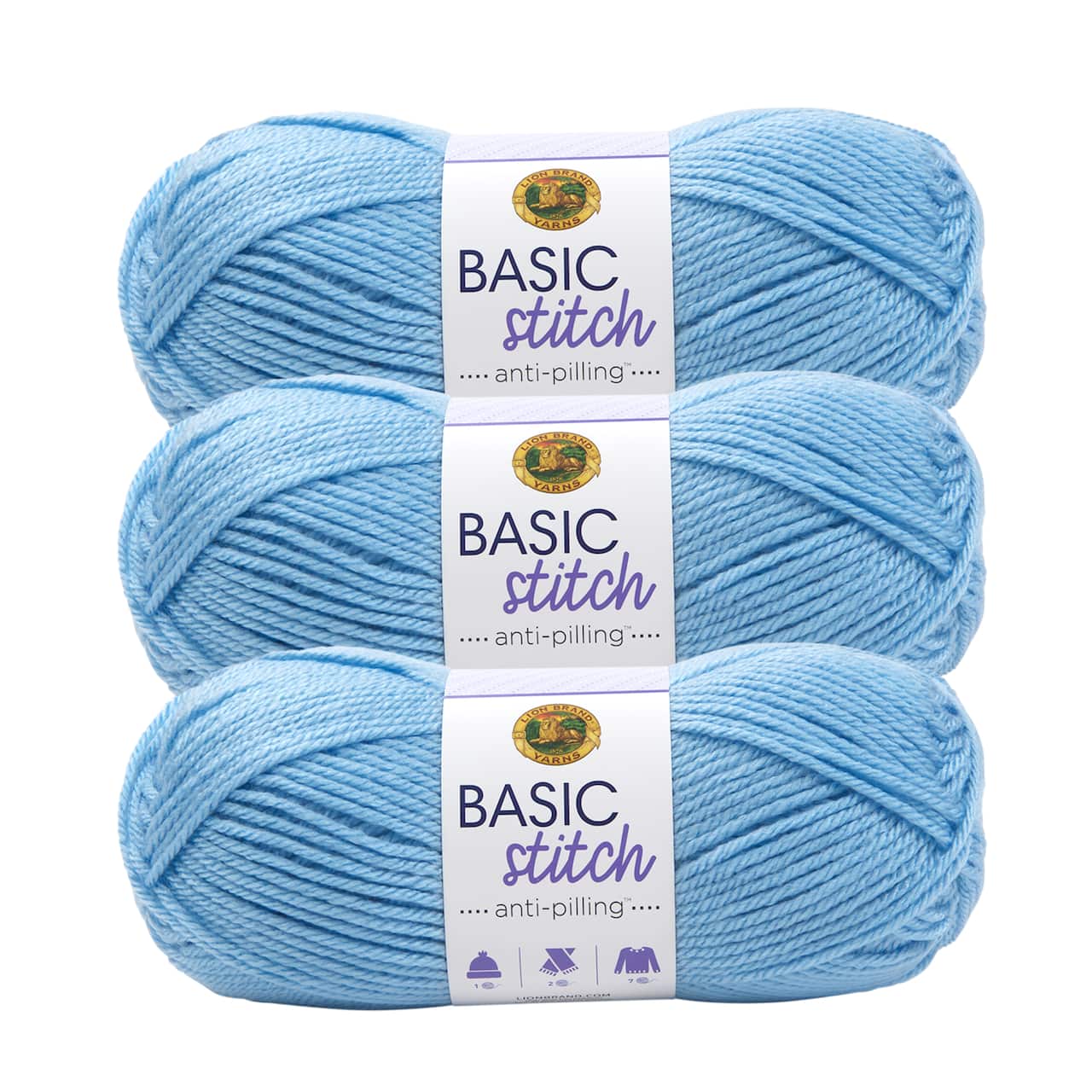 3 Pack Lion Brand® Basic Stitch Anti Pilling™ Yarn